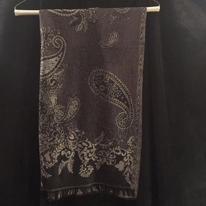 Brooks brothers pashmina gray/black paisley